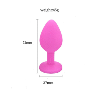Silicone Jeweled Butt Plug - Image 7