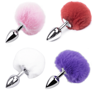Fluffy Rabbit Tail Butt Plug