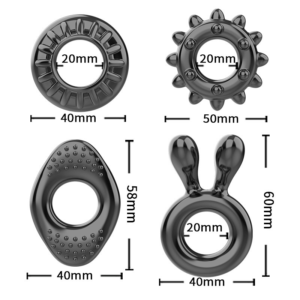 Cock Ring Set x 4 - Image 2