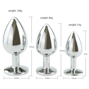 Super Jeweled Metal Butt Plugs - Image 2
