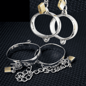 Stainless Steel Real Lockable Slave Handcuff Wrist Ankle Cuffs - Image 12