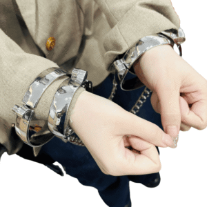 Stainless Steel Real Lockable Slave Handcuff Wrist Ankle Cuffs - Image 16