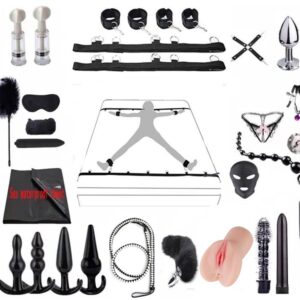 Sensory Ecstasy 24-Piece - BDSM Adventure Kit with Bed Restraint - Image 1
