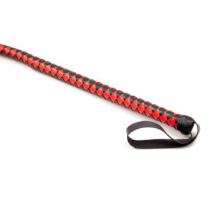 Long Red And Black Checkered Whip - Image 2