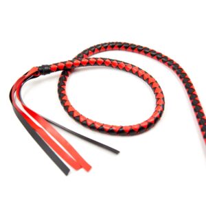 Long Red And Black Checkered Whip - Image 3