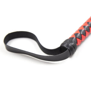 Long Red And Black Checkered Whip - Image 6