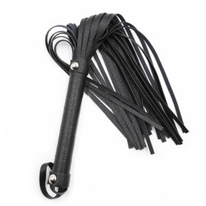 Small Black Leather Whip - Image 9