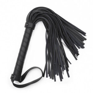 Small Black Leather Whip - Image 5