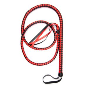 Long Red And Black Checkered Whip - Image 1