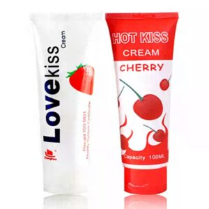 LoveKiss Strawberry Lubricant 100ml Lube - Image 2