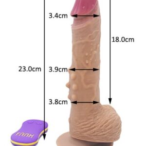 9 Inch Silicone Vibrator Nasty Dildo 8 Modes - Image 4
