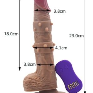9 inch Silicone Vibrator & Rotating Dildo - Image 5