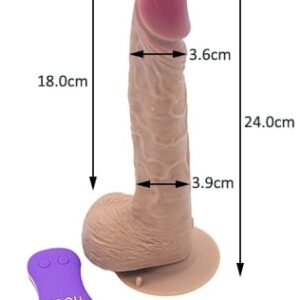 9.2 inch Silicone Vibrator Dildo (Remote Controlled) - Image 4