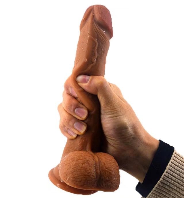 7.48 Inch Appetizing Penis with Veins in black or dark beige