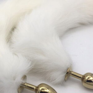 Golden Elegance Fox Tail Butt Plug - Image 2