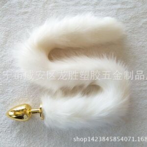 Golden Elegance Fox Tail Butt Plug - Image 1