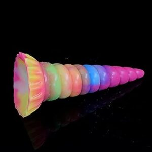 Western Mythical Beast Unicorn Dildo - Liquid silicone - Glow in Dark Series - Pussy, Anal, Penetration - Image 3