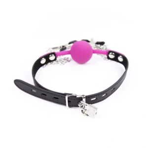Nips N All – Pink Gag with Nipple Clamps - Image 2