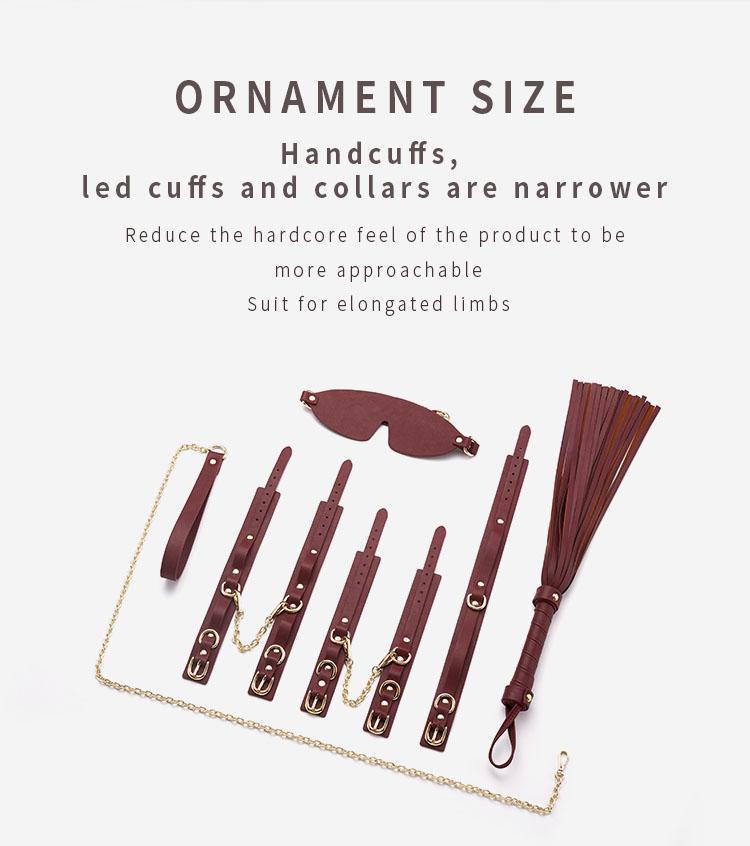 Winered Leather Bondage Set - Skin Friendly and Soft