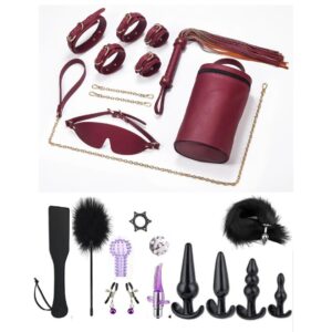 Bondage Bliss Essentials 20 pieces, plus Leather Restraint Set - Image 1