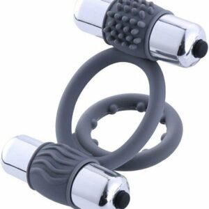 Ebru Vibrating Silicone Double Ring - Image 1