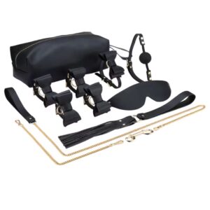 Elegant Kink 21-Piece BDSM Leather Play Set – Red & Black Luxury Kit - Image 3