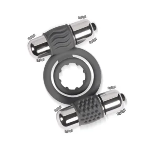 Ebru Vibrating Silicone Double Ring - Image 4