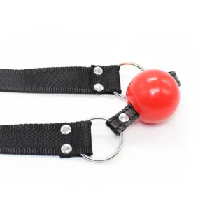 Naughty PVC Red Rubber Ball Gag - Image 5
