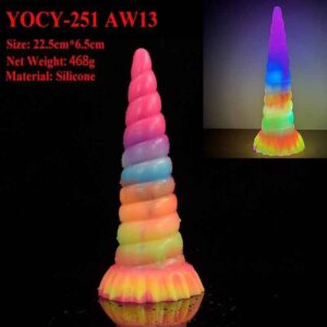 Western Mythical Beast Unicorn Dildo - Liquid silicone - Glow in Dark Series - Pussy, Anal, Penetration - Image 1