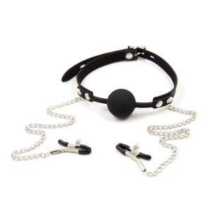 Nips N All - Gag with Nipple Clamps