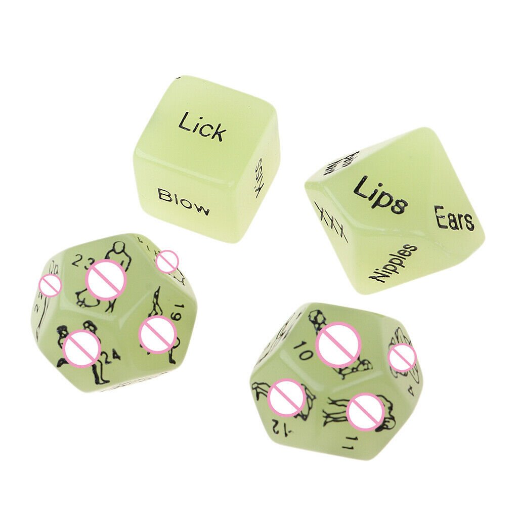 Luminous Sex Position Love Game Dice TPE 2.5 x 2.5cm