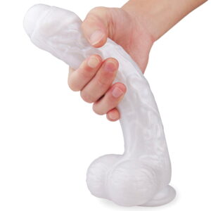 powerful penis replica dildo with powerful sucker 7.56 inches - soft and safe material