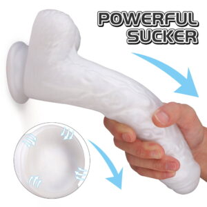 powerful penis replica dildo with powerful sucker 7.56 inches - soft and safe material - Image 4