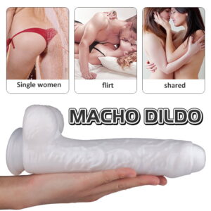 powerful penis replica dildo with powerful sucker 7.56 inches - soft and safe material - Image 6
