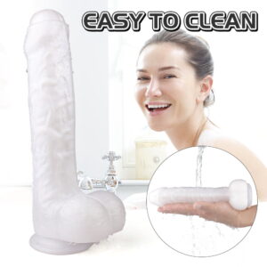 powerful penis replica dildo with powerful sucker 7.56 inches - soft and safe material - Image 7