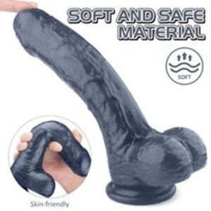 powerful penis replica dildo with powerful sucker 7.56 inches - soft and safe material - Image 8