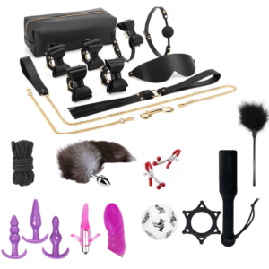 Elegant Kink 21-Piece BDSM Leather Play Set - Image 1