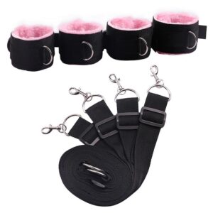 Eroticism Sighs Us BDSM Bed Straps Set Pink - Image 8