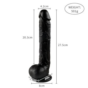 Optimus PVC dildo with balls and suction cup - Image 8