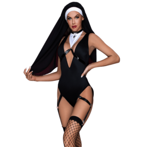 COSPLAY Nun Costume One Piece Sexy Lingerie - Image 3