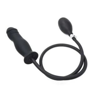 Inflatable Anal Plug Silicone Black - Image 1