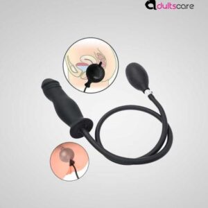 Inflatable Anal Plug Silicone Black - Image 3