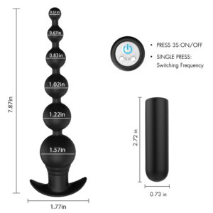 The Tower Remote Control Anal Beads Vibrator - Image 1