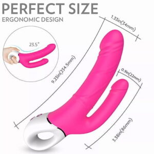 Pink Double Dildo Vibrator - Image 2