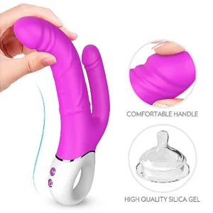 Pink Double Dildo Vibrator - Image 5