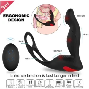 Men's Prostate Vibrator & Cock Ring - Image 11
