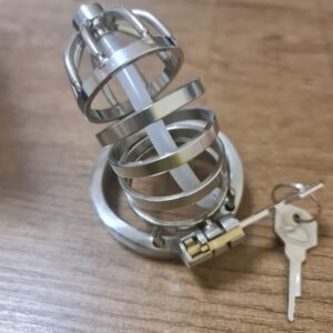 Elegance Lock Metal Penis Chastity Cage - Image 9