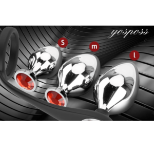 Interchangeable 3 Set Metal B Plug Cock Ring - Image 3