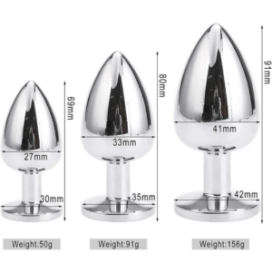 Interchangeable 3 Set Metal B Plug Cock Ring - Image 4