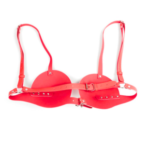 Red Sexy PU Bra - Image 2